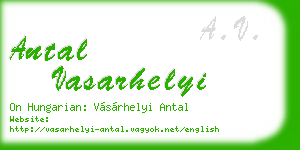 antal vasarhelyi business card